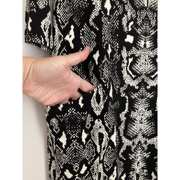 J. McLaughlin Catalyst Snake Python Sheath Dress 3/4 Sleeve XL Pockets - Picture 6 of 10